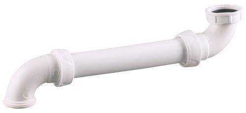 Siphon universel pour lavabo et vasque - tuyau d'évacuation, tube plongeur  de 10 cm