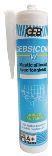 Mastic GEBSICONE Silicone BLANC 310ML