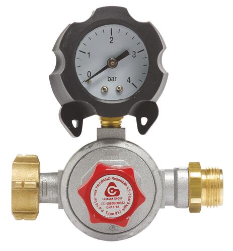 Détendeur haute pression réglable pour gaz propane - manomètre horizontal  5889