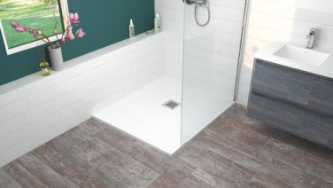 Receveur de douche résine de synthèse MINA gris anthracite 100x120 - ELMER