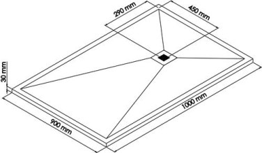 Receveur de douche résine de synthèse RECEA blanc 90x100 - ELMER