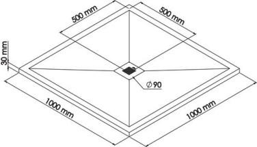 Receveur de douche résine de synthèse RECEA blanc 100x100 - ELMER