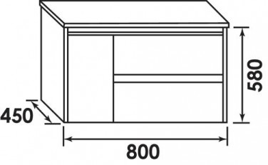 Caisson BOSTON cognac 80cm - BATHROOM THERAPY