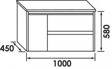 Caisson BOSTON cognac 100cm - BATHROOM THERAPY