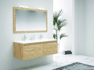 Caisson NUDEA 1.0 cognac sans vasque 120cm - BATHROOM THERAPY