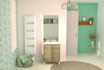 Caisson avec portes ODESSA bois 80cm - BATHROOM THERAPY