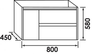 Caisson BOSTON vert menthe 80cm - BATHROOM THERAPY