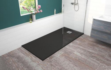 Receveur de douche résine de synthèse MINA gris anthracite 90x180 - ELMER