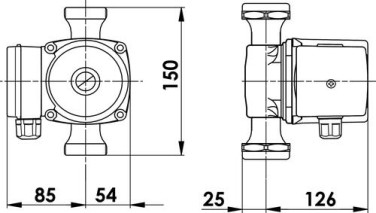 Circulateur eau chaude sanitaire UP 20/150N - GRUNDFOS