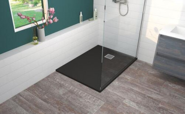 Receveur de douche résine de synthèse MINA gris anthracite 90x120 - ELMER