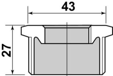 Mamelon réduit MF33/42 - 20/27 - GEBOG316