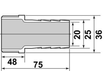 Raccord cannelé ø25-26/34 - GEBOG316