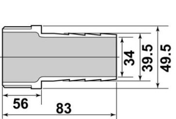 Raccord cannelé ø40-40/49 - GEBOG316