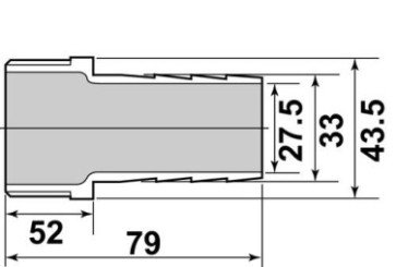 Raccord cannelé ø33-33/42 - GEBOG316