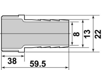 Raccord cannelé ø13-15/21 - GEBOG316