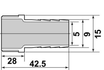 Raccord cannelé ø9-8/13 - GEBOG316