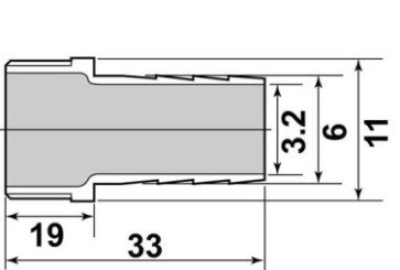 Raccord cannelé ø7-5/10 - GEBOG316