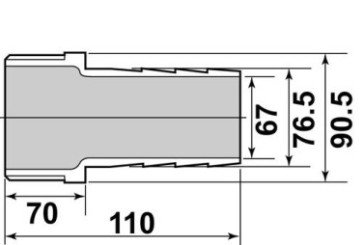 Raccord cannelé ø76,5-80/90 - GEBOG316