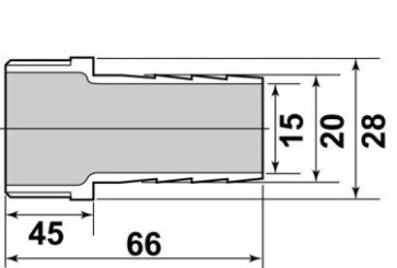 Raccord cannelé ø20-20/27 - GEBOG316