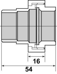 Manchon union à joint plat MF15/21 - GEBOG316