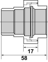 Manchon union à joint plat MF20/27 - GEBOG316
