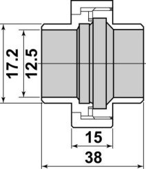 Manchon union à souder FF12/17 - GEBOG316