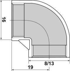 Coude égal 90° FF8/13 - GEBOG316