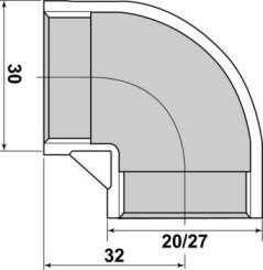 Coude égal 90° FF20/27 - GEBOG316