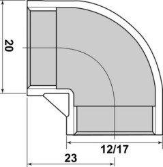 Coude égal 90° FF12/17 - GEBOG316