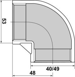 Coude égal 90° FF40/49 - GEBOG316