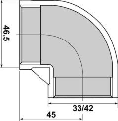 Coude égal 90° FF33/42 - GEBOG316