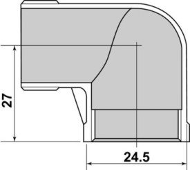 Coude égal 90° MF15/21 - GEBOG316