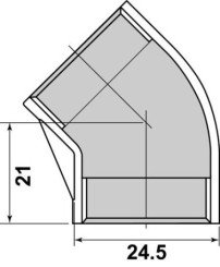 Coude égal 45° FF15/21 - GEBOG316