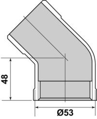 Coude égal 45° MF40/49 - GEBOG316