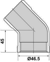 Coude égal 45° MF33/42 - GEBOG316