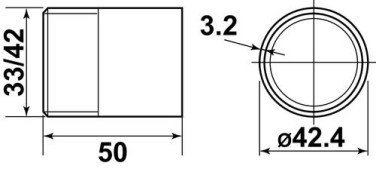 Bobine filetée MM33/42 50mm - GEBOG316