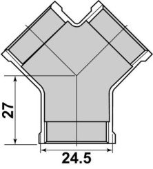 Distributeur Y triple femelle 15/21 - GEBOG316