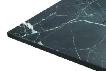 Receveur de douche résine de synthèse RECEA marbre noir 80x100 - ELMER
