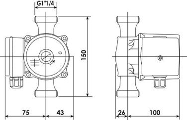 Circulateur eau chaude sanitaire UP 20/30N - GRUNDFOS