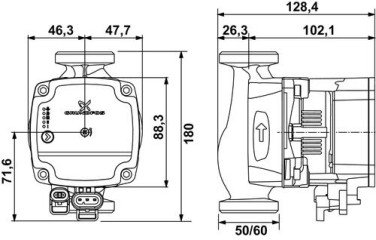 Circulateur universel électronique Alpha 1L 32-60/180 - GRUNDFOS