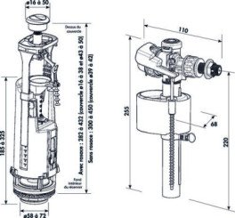 Mécanisme complet double poussoir à étrier OPTIMA S / QUIETO - SIAMP