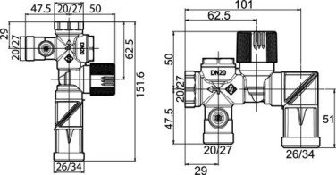 Groupe de sécurité orientable siège inox - SOMATHERM