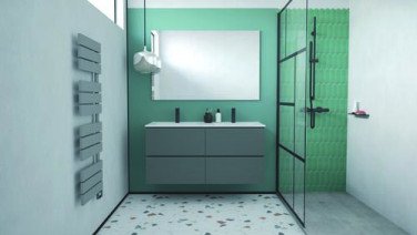 Caisson 4 tiroirs gris OSLO 120cm - BATHROOM THERAPY