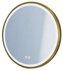 Miroir LED Alexandrie ø60 avec contour or - ELMER