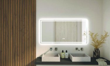 Miroir LED Lausane 120X60cm contours sablés - ELMER