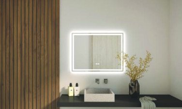 Miroir LED Lausane 80X60cm contours sablés - ELMER