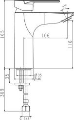 Mitigeur de lavabo taille M Calips'o CH3 - ROLF