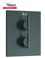 Pack thermostatique de douche à encastrer noir mat Fact'Ory - ROLF Inside