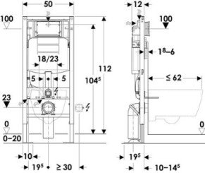 Bâti-support WC autoportant DUOFIX - GEBERIT