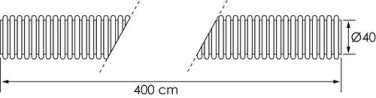 Flexible d'évacuation souple PVC armé ø40 4 mètres